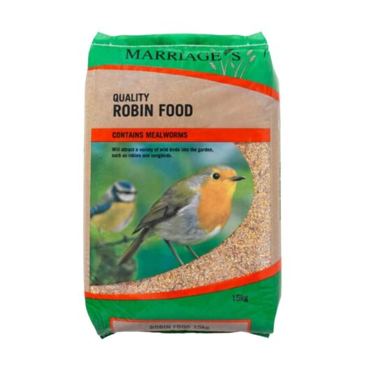 Robin and songbird bird feed