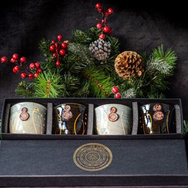 Rosemullion ceramic drinking cups pack of 4 gift set