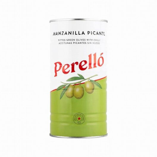 Perello Manzanilla Pitted Green Olives With Chilli