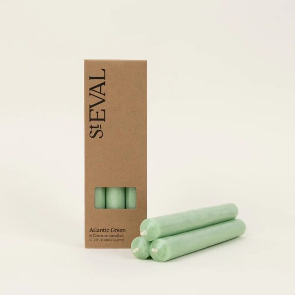 St Eval Atlantic Green Dinner Candles - Image 2