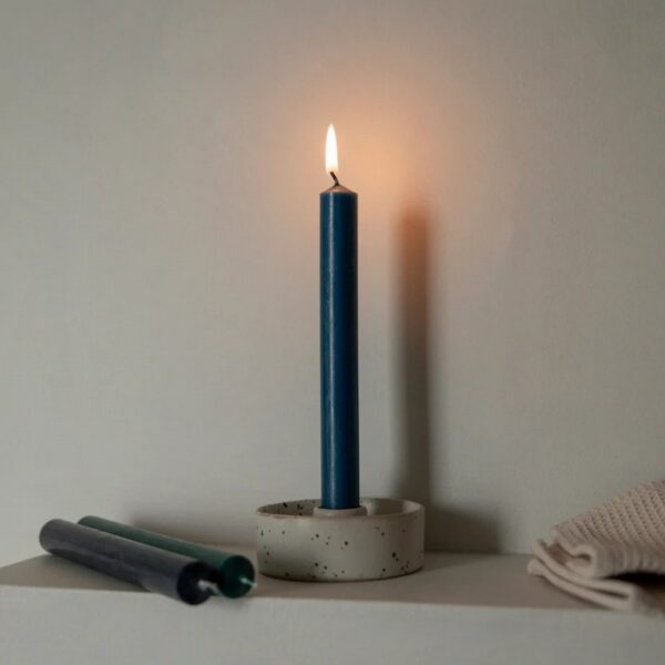 St Eval Bedruthan Blue Dinner Candles