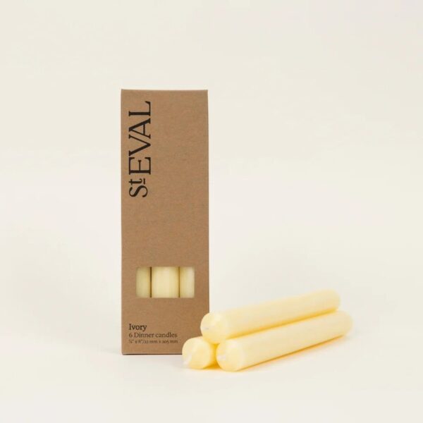 St Eval Ivory Dinner Candles - Image 2