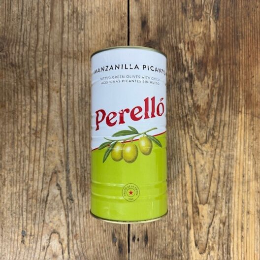 Perello Manzanilla Pitted Green Olives With Chilli